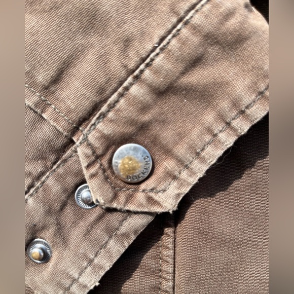 Men's Dockers Jacket Beige Brown Solid XL Chore Work Barn Aviator Utility Cord - Picture 5 of 15